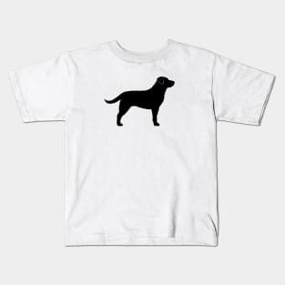 Black Labrador Retriever Dog Breed Silhouette(s) Kids T-Shirt